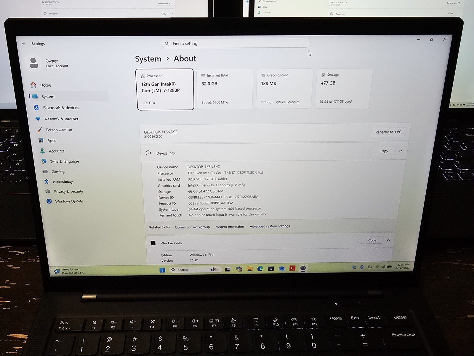 Lenovo Thinkpad X1 Carbon Gen 10 Intel Core i7 32GB 512GB w/Webcam ~READ~