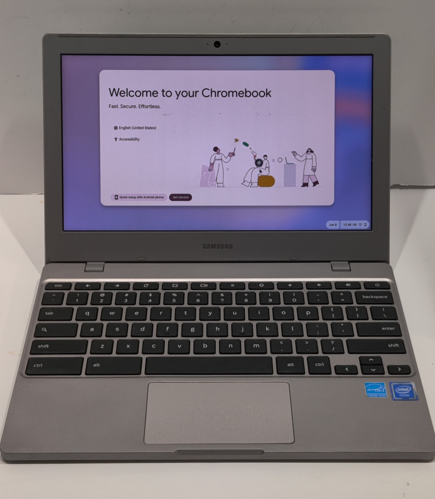 Samsung Chromebook 4 11.6 inch Laptop XE310XBA Intel Good Condition W Charger