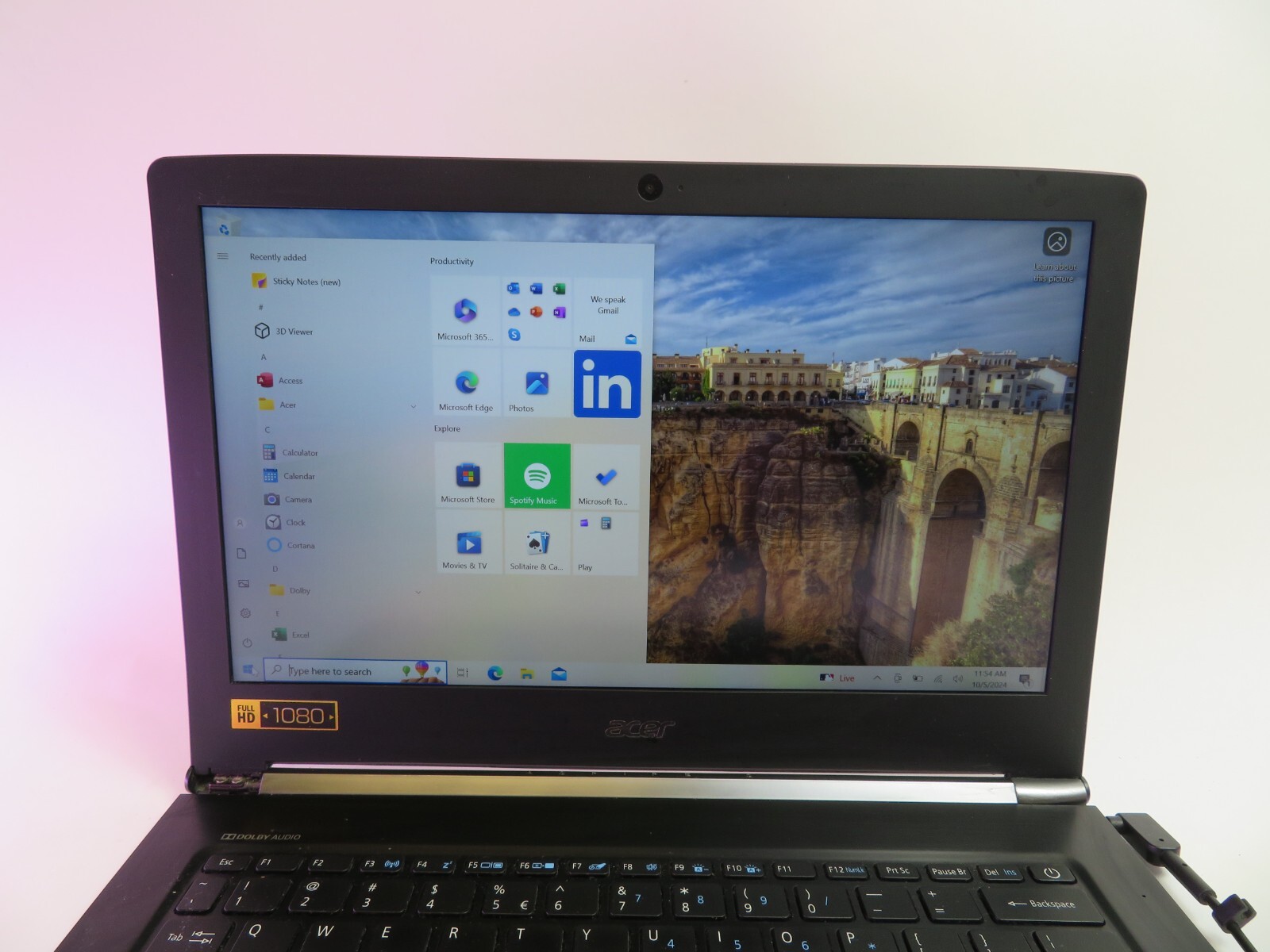 ACER ASPIRE S13, i7-6500U, 8GB RAM, 512GB SSD, BACKLIT, WIN 10