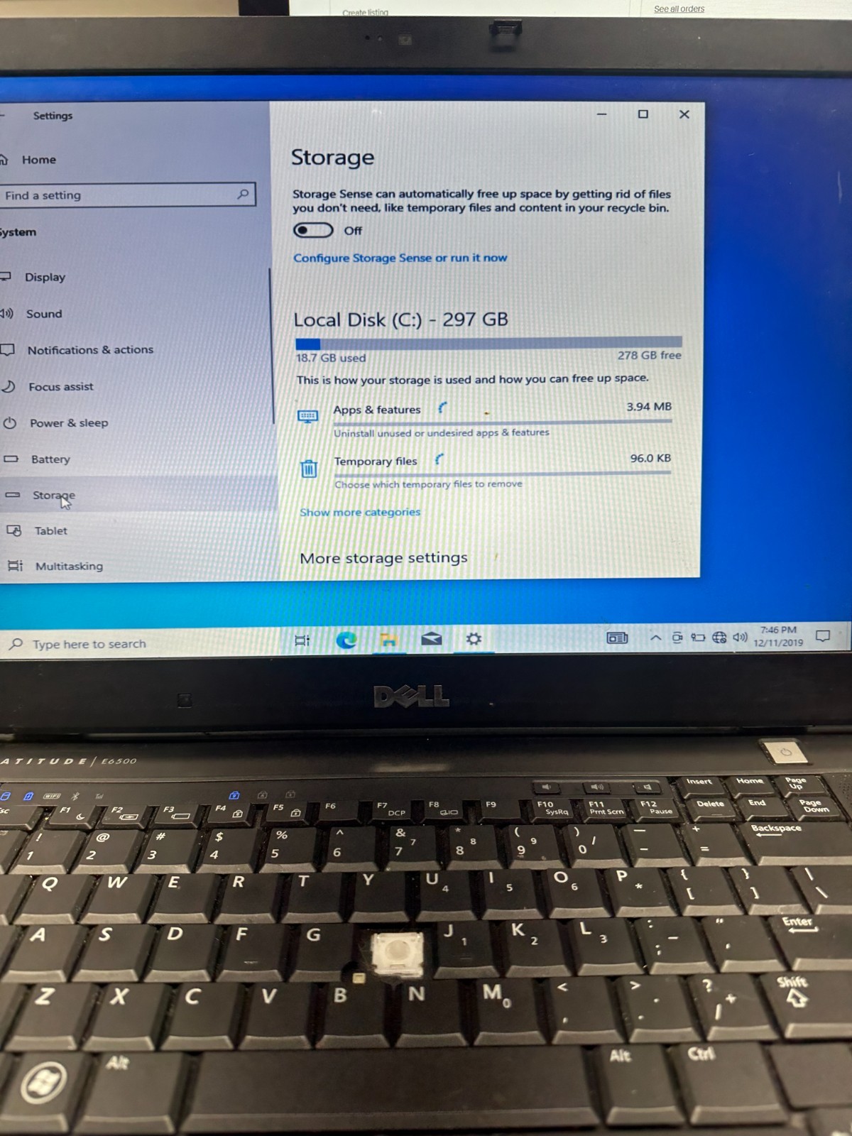 Dell Latitude E6500 15.4” Core 2 Duo P9600 3GB RAM 320GB SSD Windows 10 Pro
