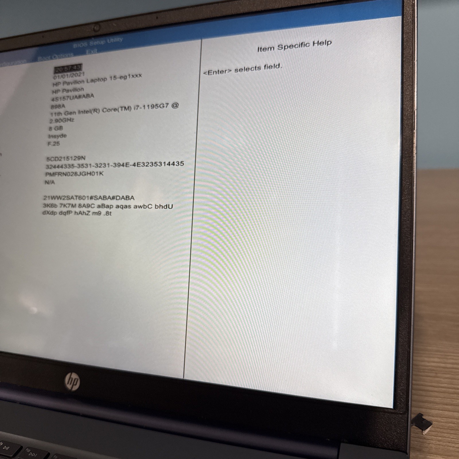 HP Pavilion 15-eg1xxx i7-1195G7 @2.90GHz | No Drive | 8GB RAM | No OS *READ*