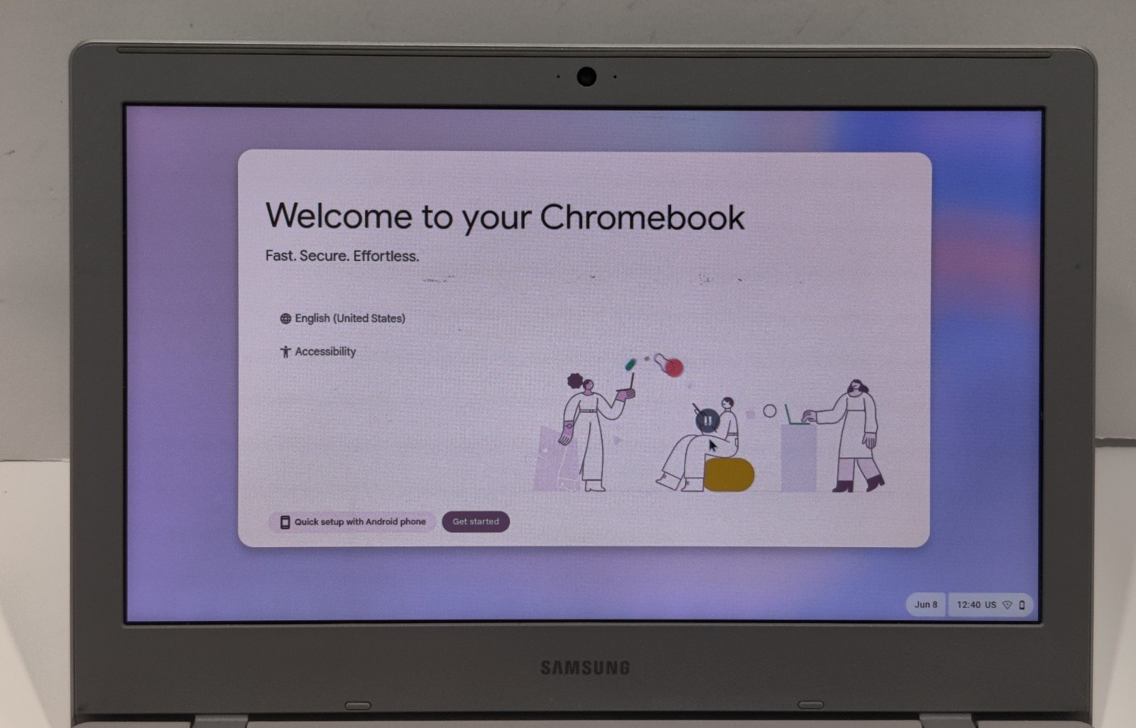Samsung Chromebook 4 11.6 inch Laptop XE310XBA Intel Good Condition W Charger
