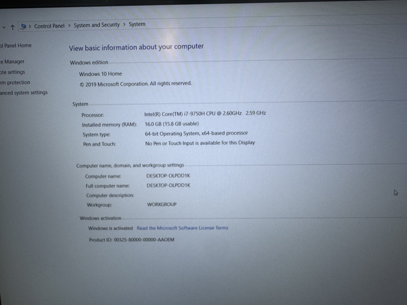 Alienware M15 R1 16GB 475GB SSD Intel i7-9750H NVIDIA Gaming Laptop PC Computer