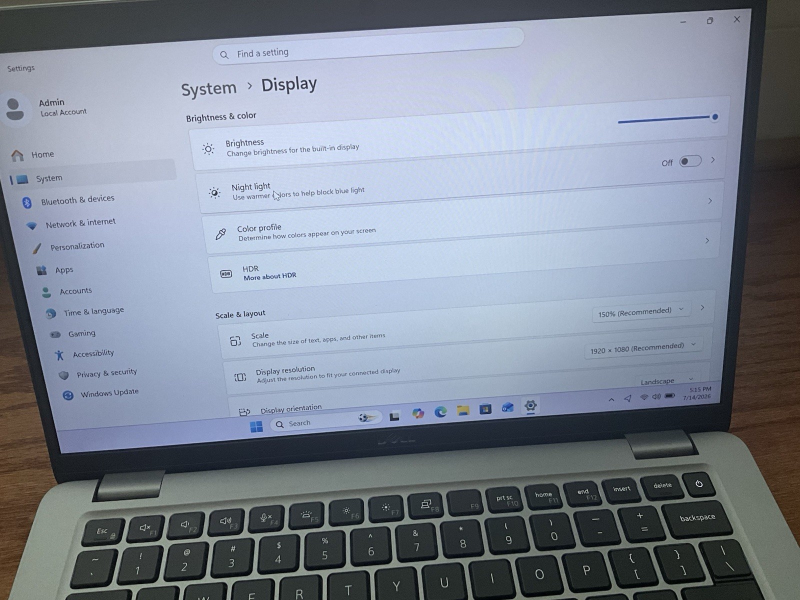 Dell Latitude 5450 Ultra 5 135U 1.6GHz 16GB DDR5 256GB SSD WIN11PRO 14″ Laptop