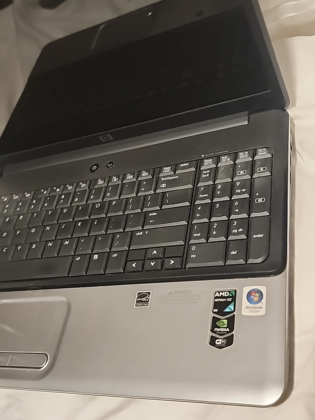 HP G60 249 Laptop AMD Athlon X2 NVIDIA Damaged Screen For Parts / Repair Works
