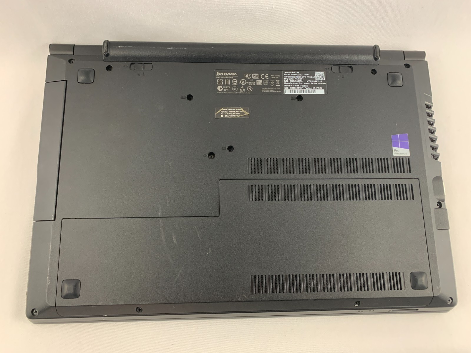 Lenovo B50-45 Laptop AMD E1-6010 1.35GHz 4GB RAM 320GB HDD, Bad Battery
