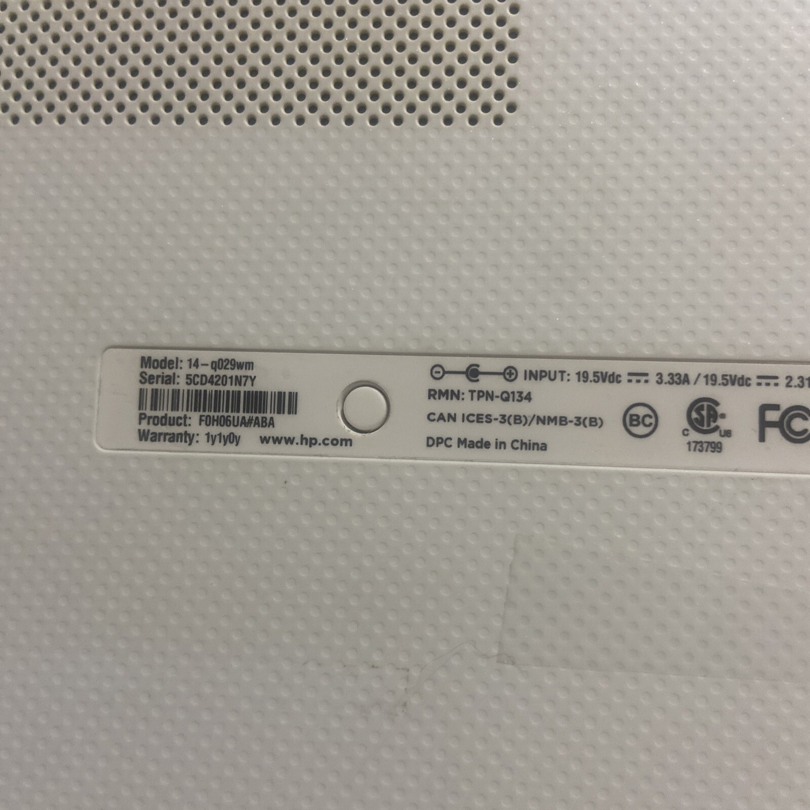 HP Chromebook Laptop Needs Screen Cr3114 Q029wm Parts Repair Read Desc Computer