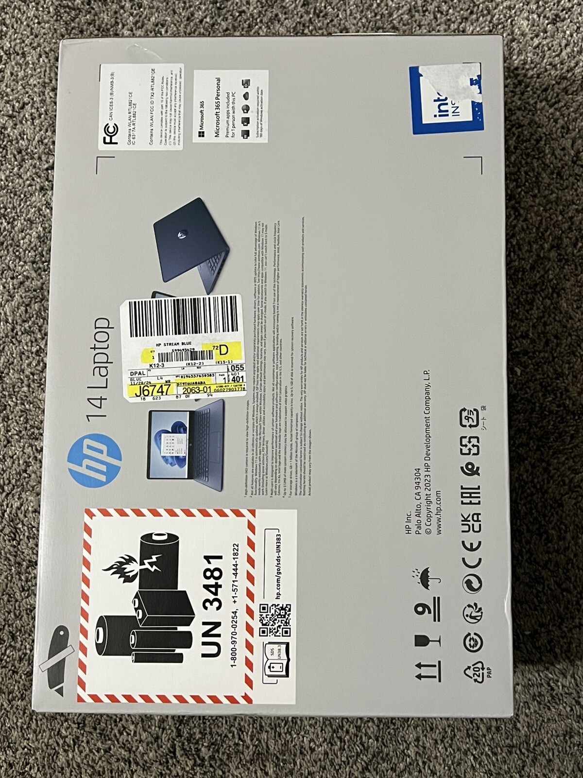 New Blue HP Laptop With Intel Processor N4120 Back 2 School Students