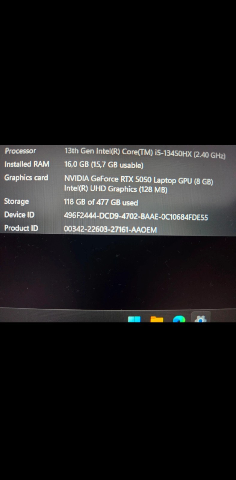 Lenovo LOQ 15.6 inch Core i5-13450HX 16GB 512GB SSD RTX 5050 Grey