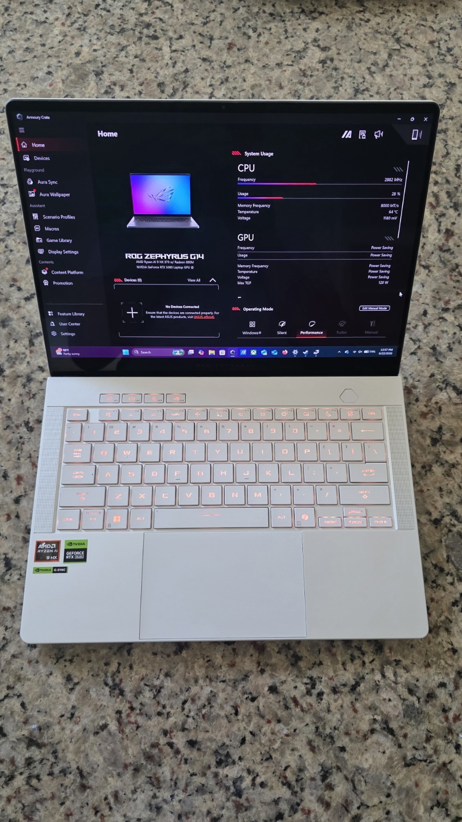 Asus rog zephyrus g14 Ryzen 9, RTX 5080, 32gb RAM 2TB SSD With EXTRAS