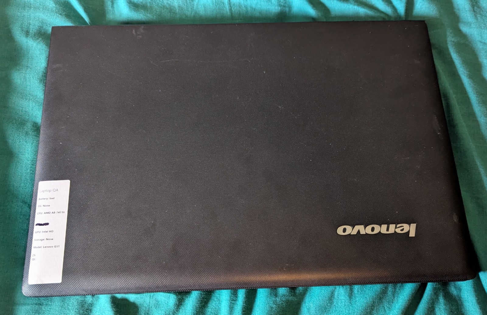 Lenovo G51 Laptop Dead Battery 500 GB HDD Lubuntu Installed A8-7410 Processor