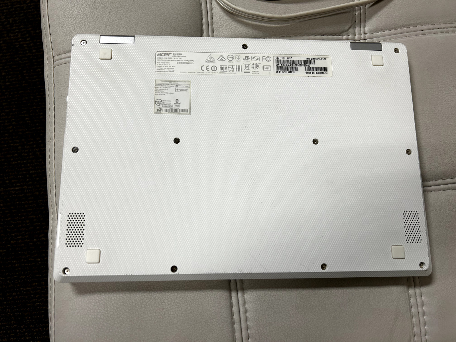 ACER Chromebook 11 CB3-131 N15Q10 Dual Celeron N2840 2.16GHz 11.5″ 16GB SSD 2GB