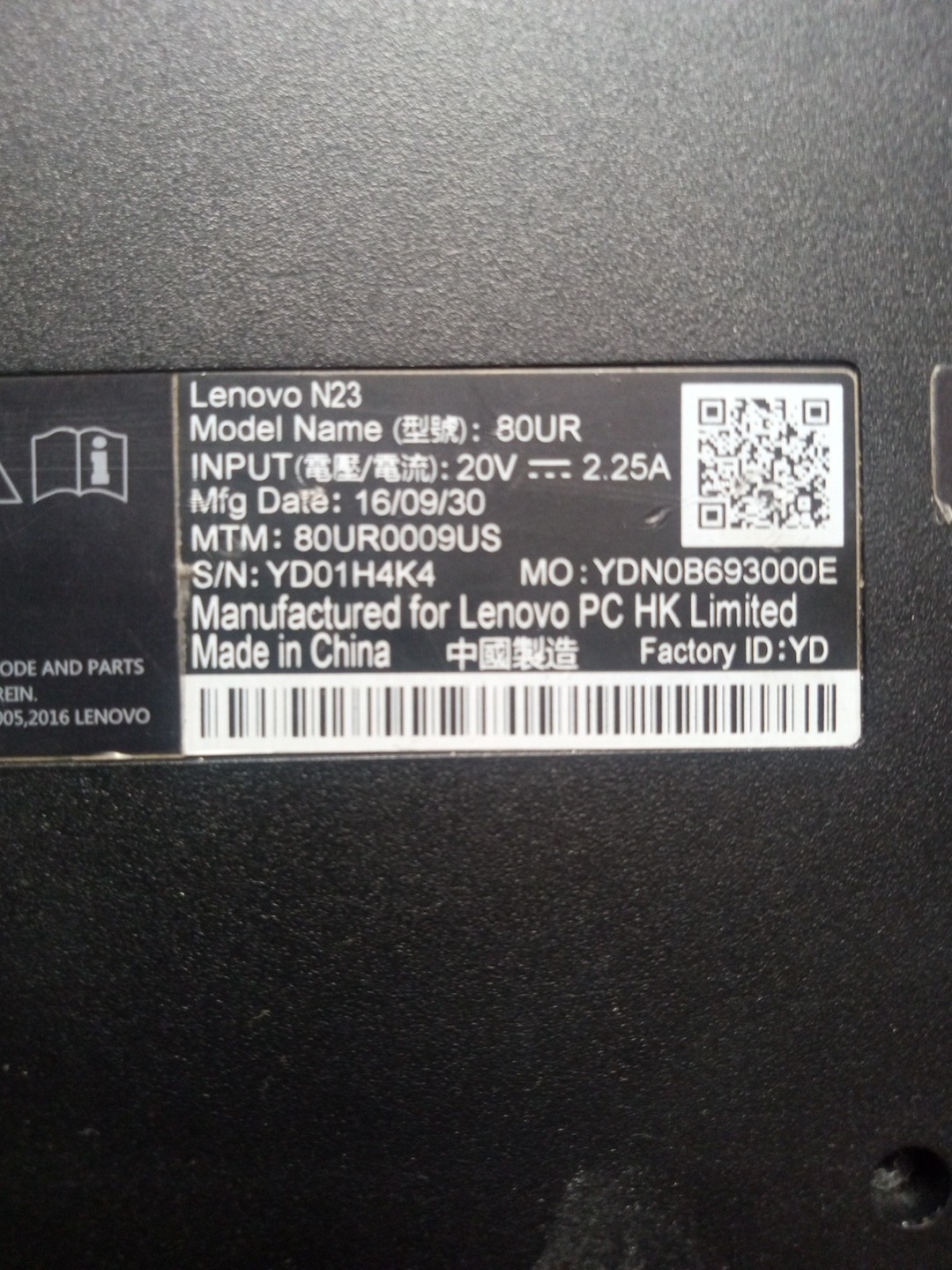 Lenovo N23 Cromebook