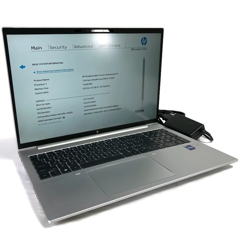 HP EliteBook 860 G9 16″ Laptop Core i5-1250P 1.7GHz 16GB 512GB NVMe SSD – Win 11