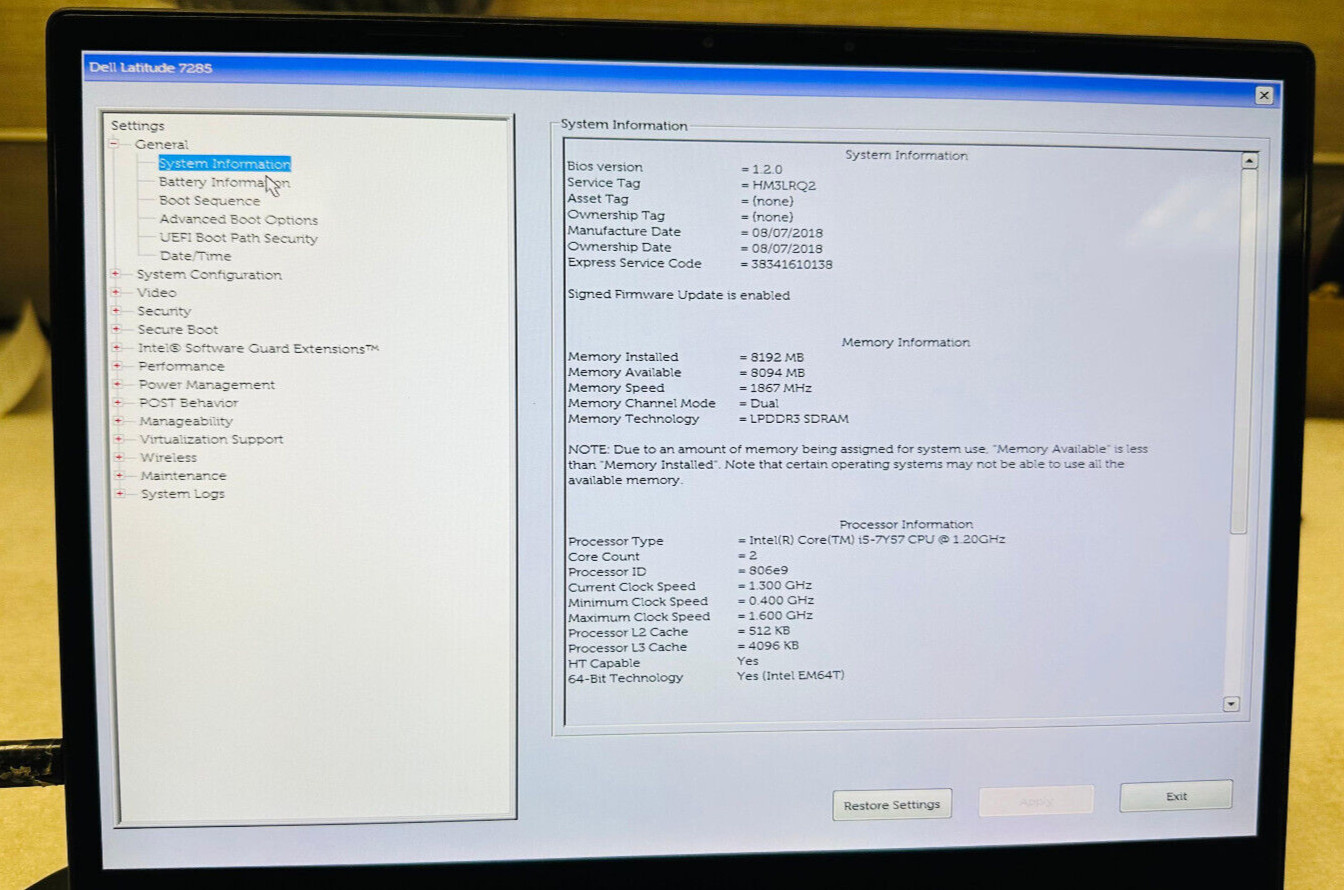 Lot Of 10 Dell Latitude 7285 2-in-1 Core i5-7Y57 8GB RAM 256GB SSD Win10 Pro-3