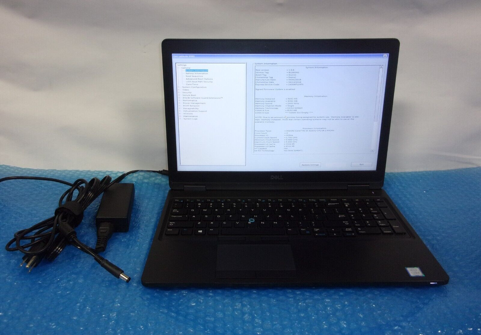 Dell Latitude 5591 15.6″ Intel Core i5-8th gen 8GB RAM 256GB SSD Win11Pro