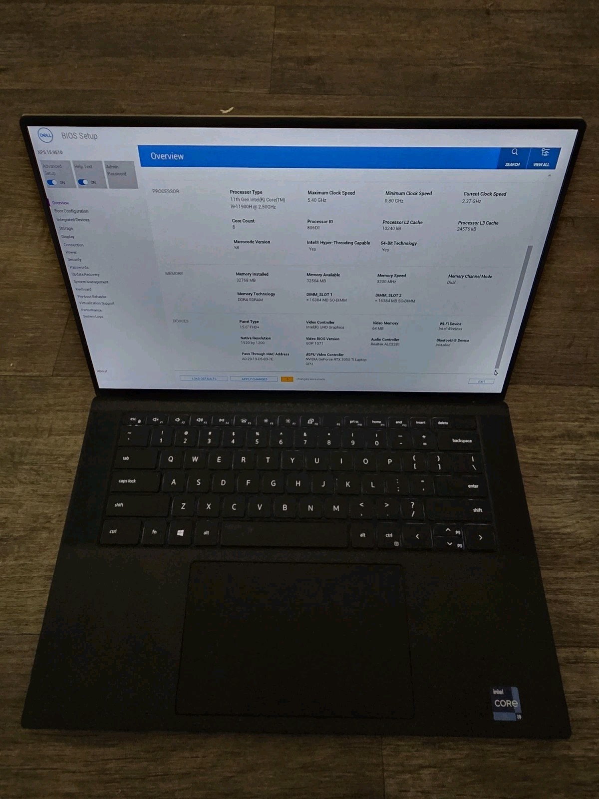 Dell XPS 15 9510 15.6″ i9-11900H 32GB 1TB SSD RTX 3050 Ti Laptop
