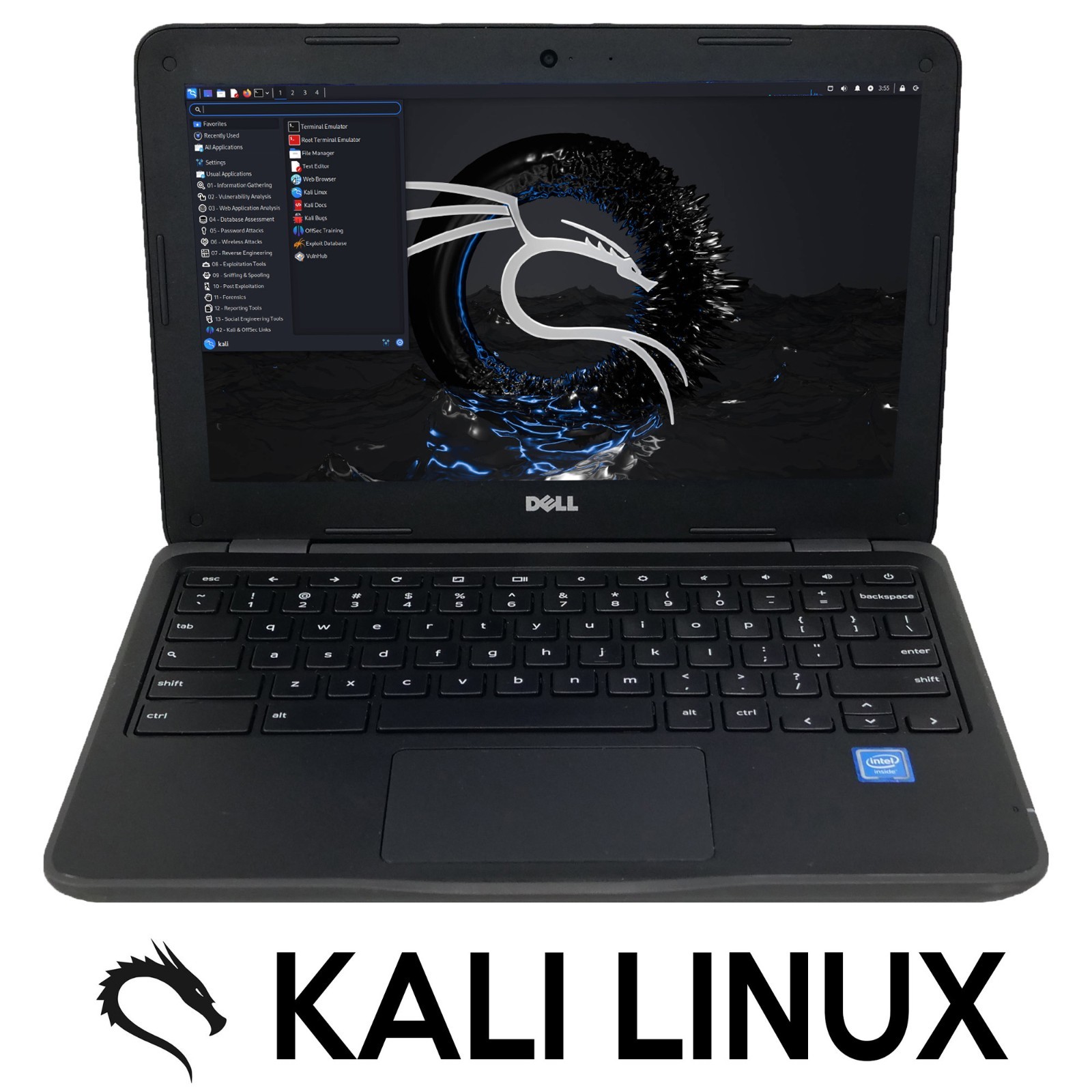 Dell 3180 11.6 Celeron N3060 1.6 GHz 4GB 16 GB eMMC Kali Linux