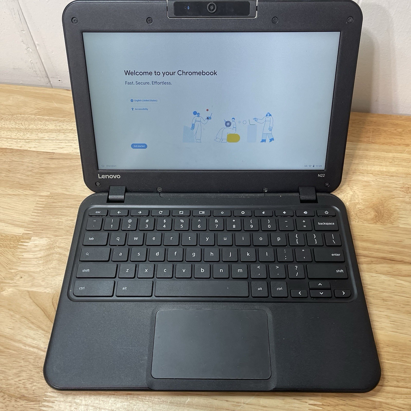 Lenovo N22-20 Chromebook ChromeOS 11.6″ 4GB 16GB SSD w/AC Adapter WORKING