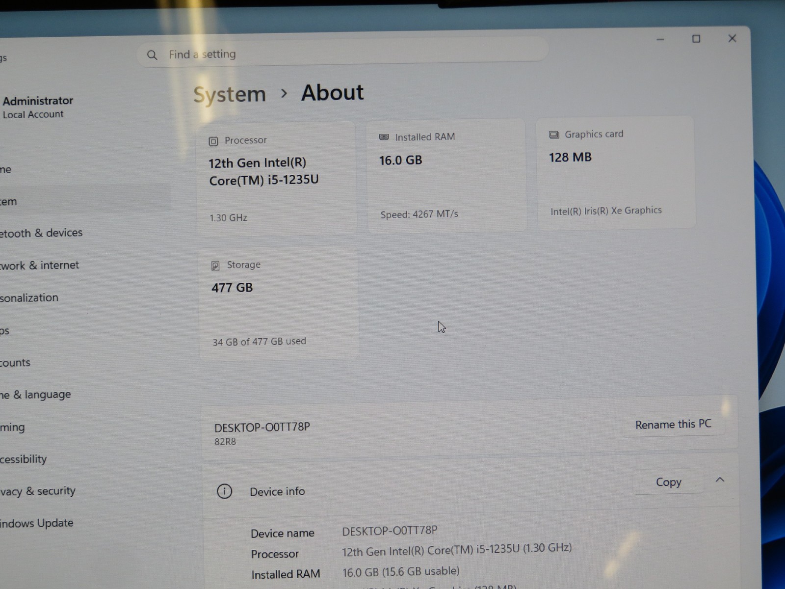 Lenovo Ideapad Flex 5 16IAU7 16in i5-1235U 16GB RAM 512GB SSD W11