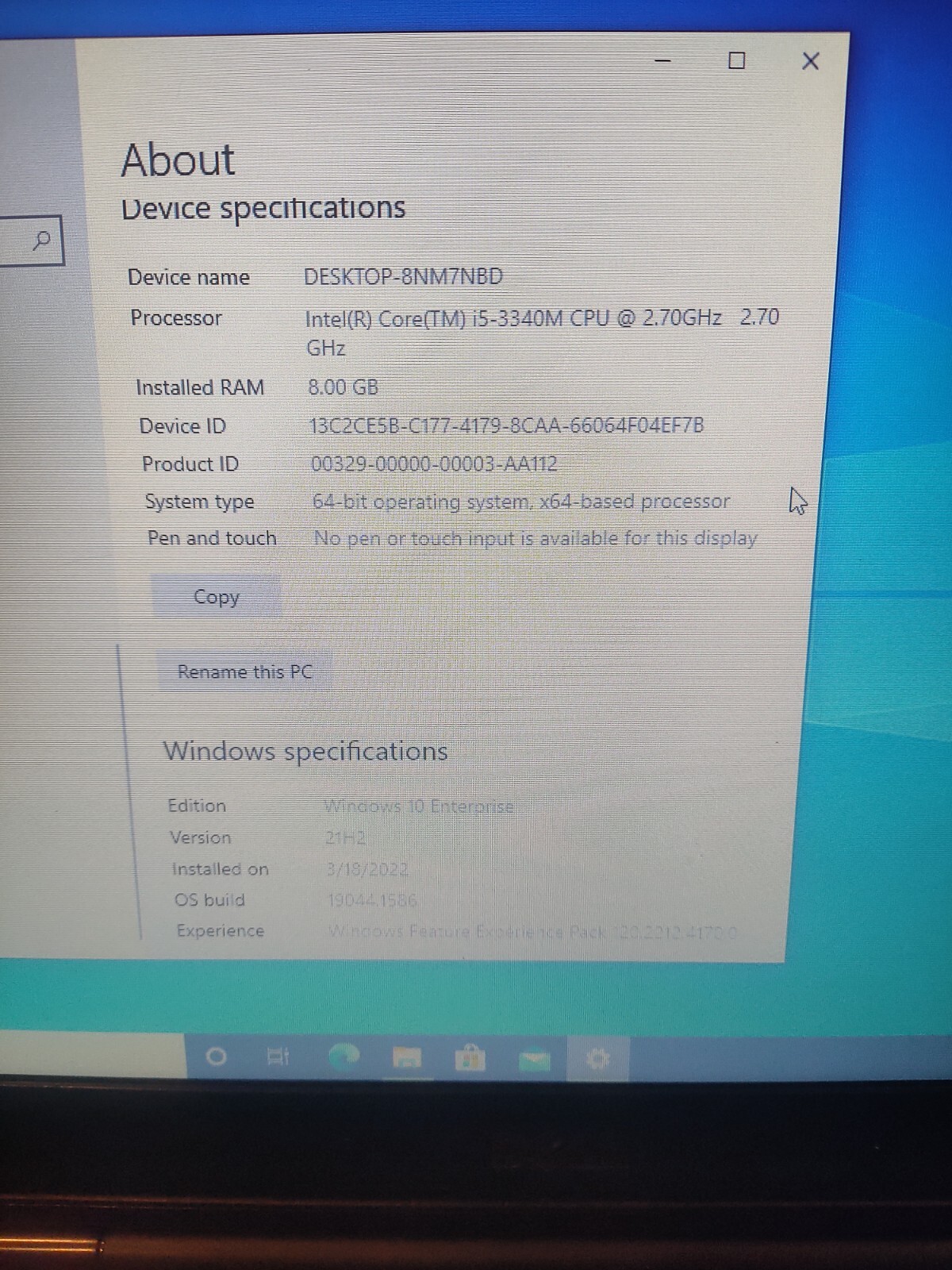 Dell Latitude E5430 14″ Core i5-3340M 8GB Ram 300GB HDD Windows 10 Enterprise
