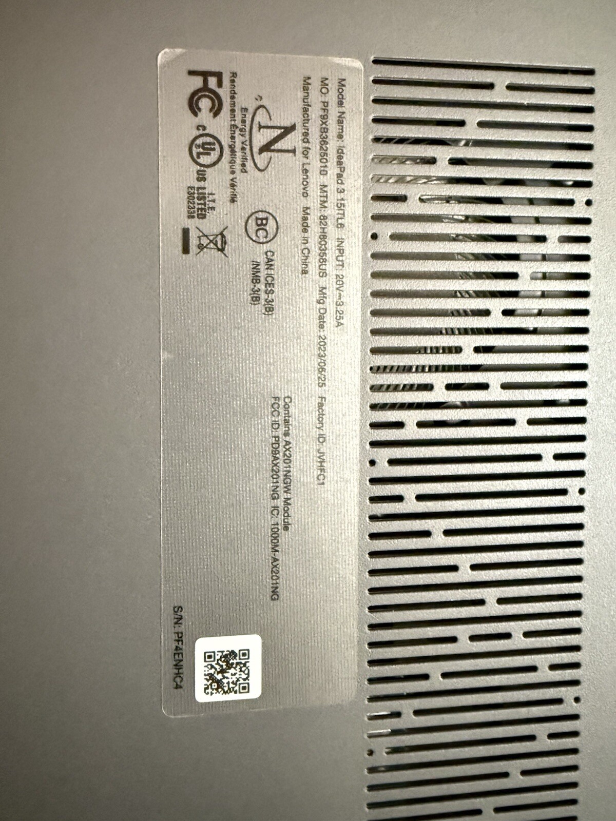Lenovo Ideapad 3 15ITI6 Intel i5 8 GB RAM Touchscreen 475 SSD