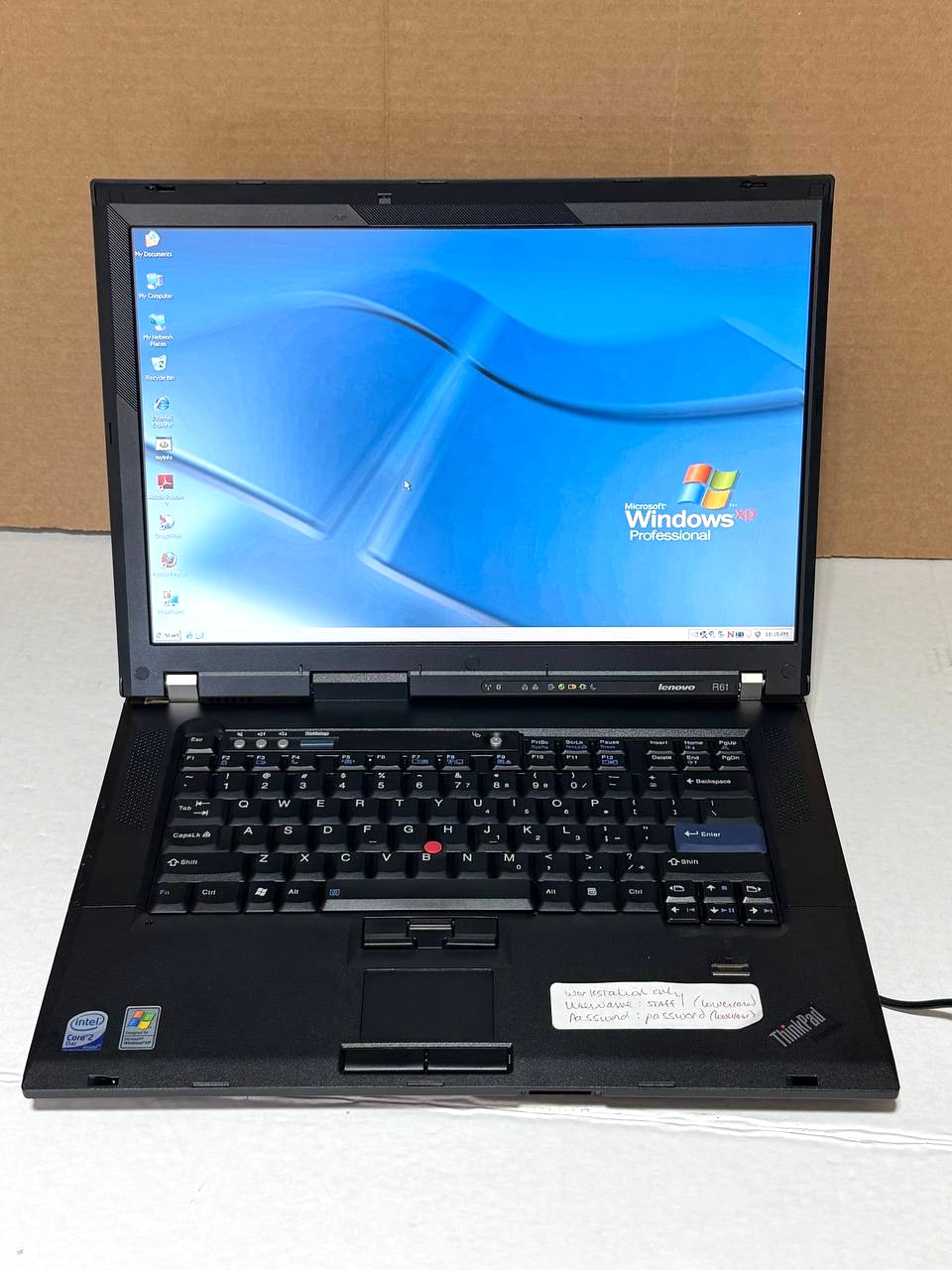 IBM Lenovo ThinkPad R61 Laptop Core 2 Duo 2.4GHz 2 GB RAM “Read”