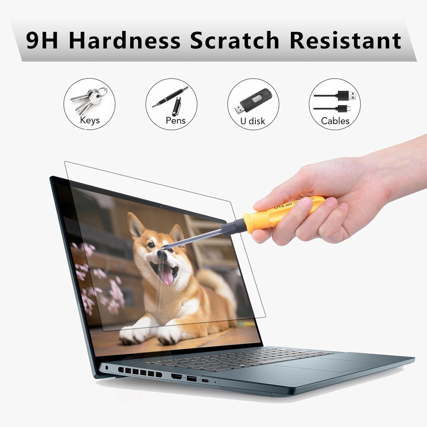 HP 16″ 16:10 Laptops Tempered Glass Screen Protector 9H for Envy, Spectre, Omen