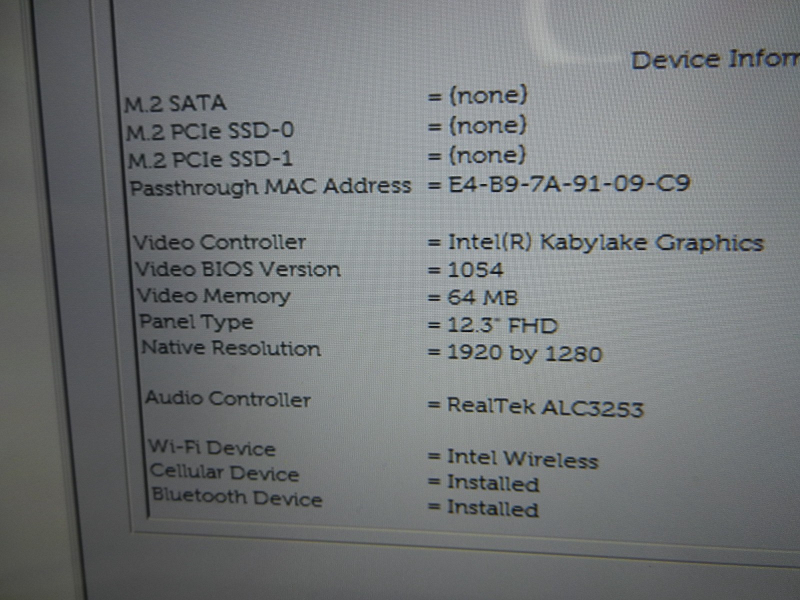 Dell 5290 2-IN-1 Tablet CORE i5-8350U @ 1.70Ghz / 8GB / No HDD – SCREEN ISSUES*