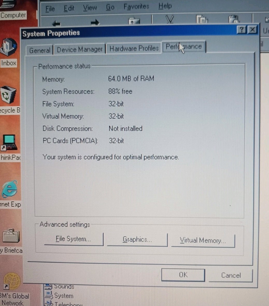 Vintage IBM ThinkPad 770 Windows 98se Works w/ Extras