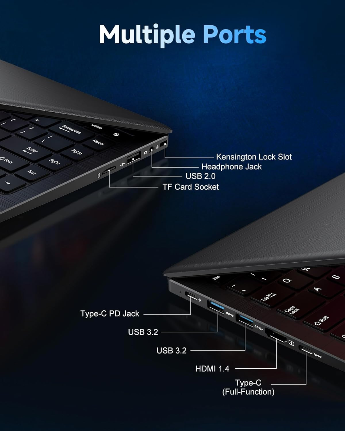 Laptop Computer 16GB RAM 512GB SSD, 14 Inch FHD IPS Display, Portable Laptop for