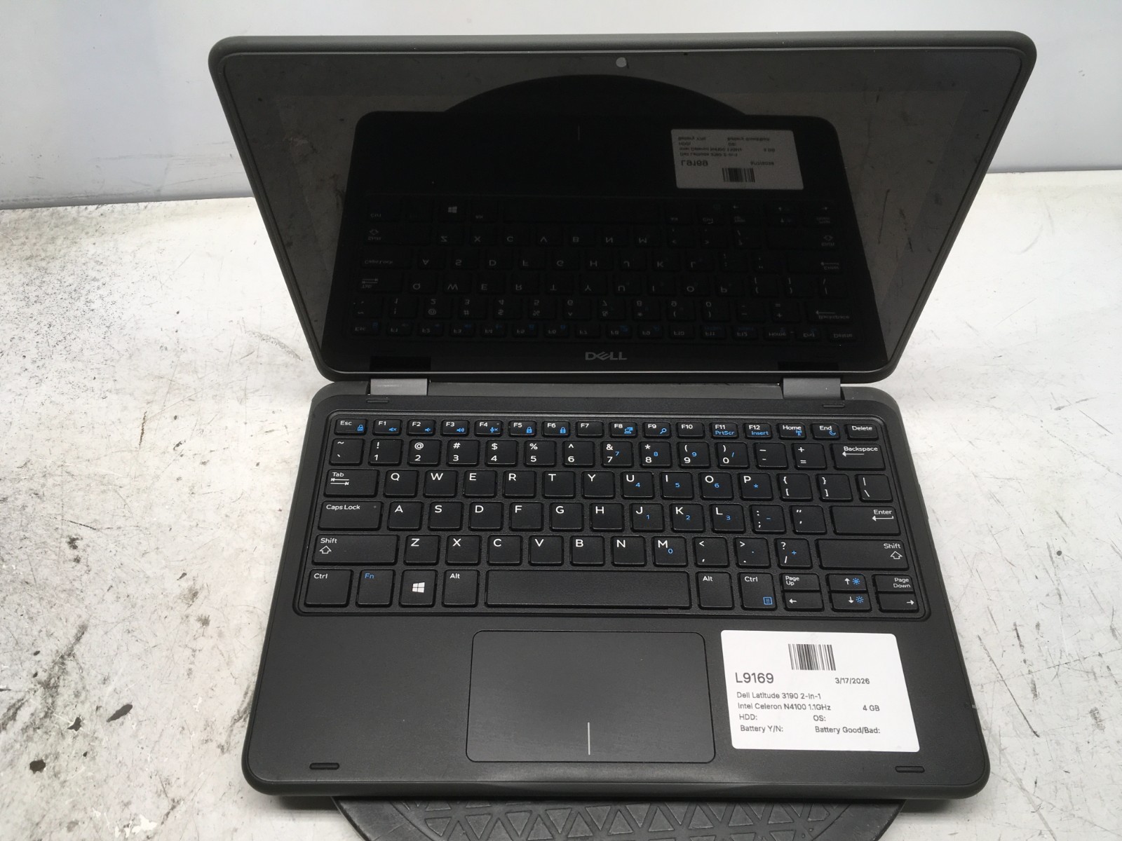 Dell Latitude 3190 2-In-1 Intel Celeron N4100 1.1GHz 4 GB NO HDD