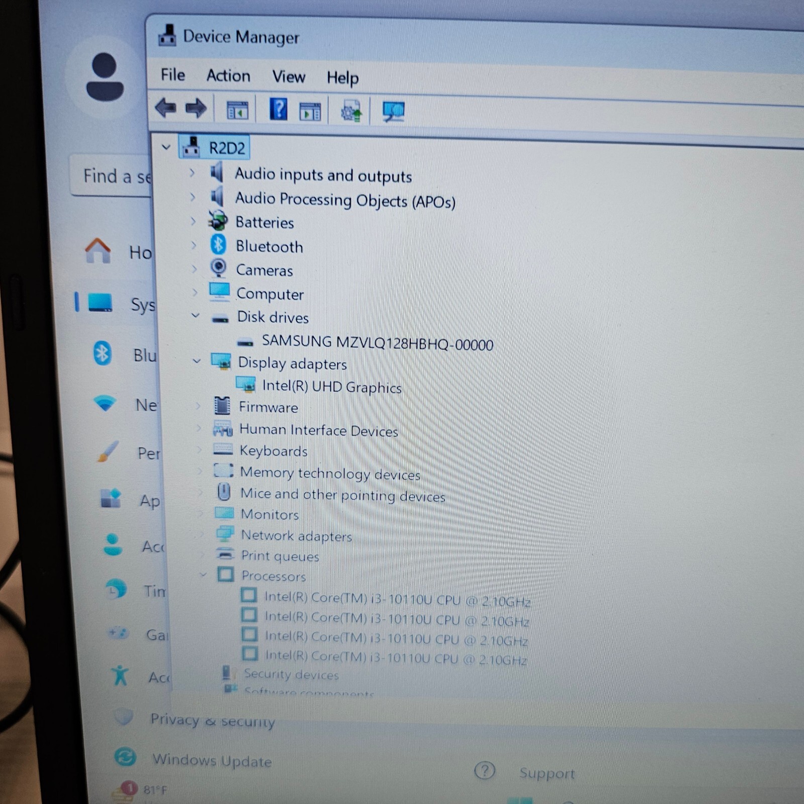 Dynabook Tecra A40-G 128GB SSD 14″ i3-10110U 2.1GHz Win 11 H 8GB Ram (see desc.)
