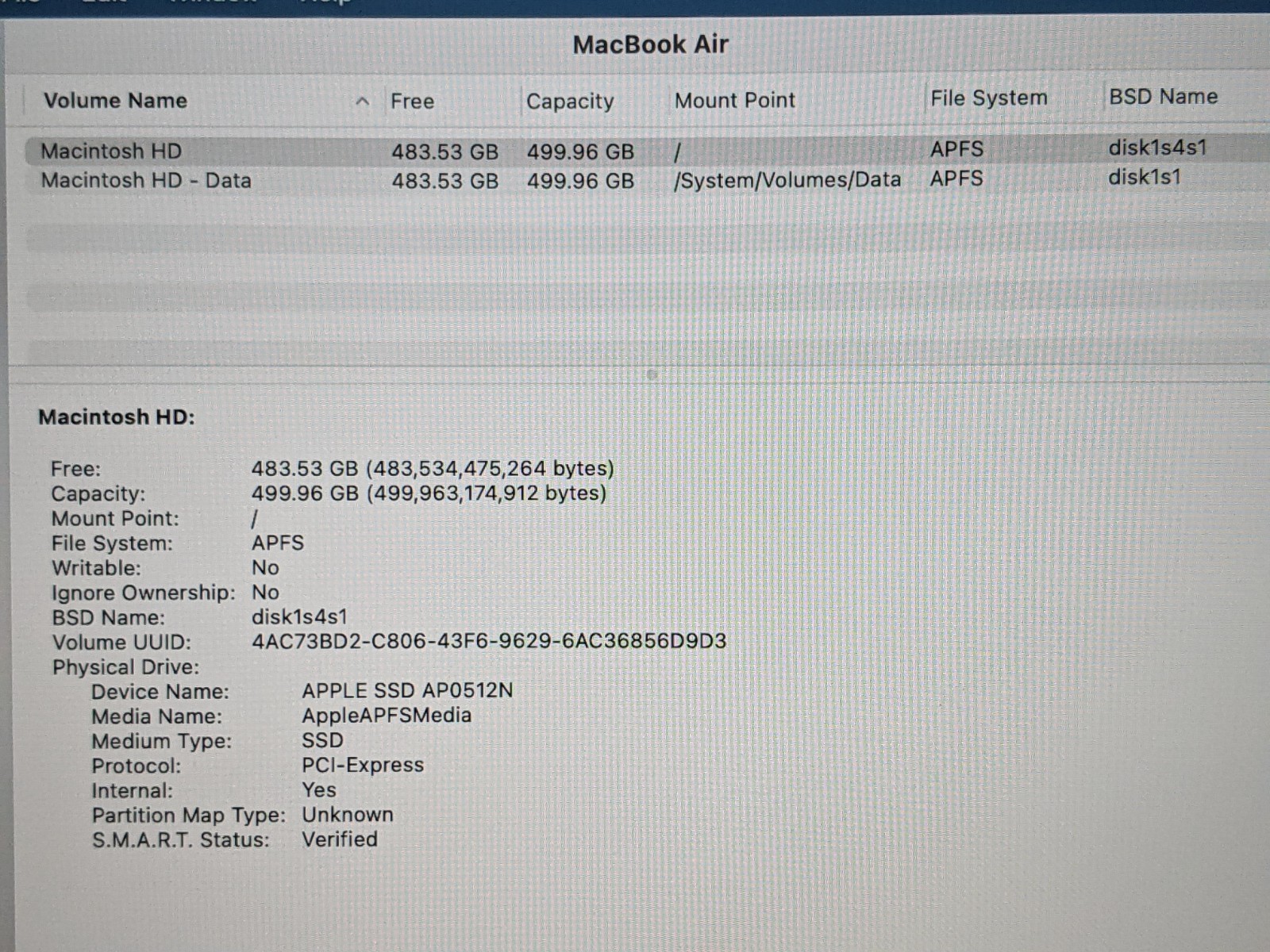 Apple MacBook Air 13″ A2179 (2020) i5-1030NG7 1.1GHz 8GB 512GB SSD MVH22LL/A +PA