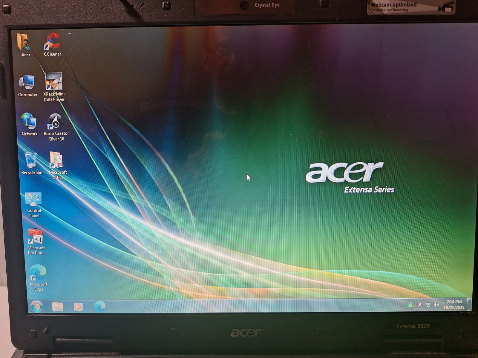ACER EXTENSA 5620 LAPTOP PC CORE 2DUO 1.83GHz 4GB RAM WIN7 PRO OFFICE USED