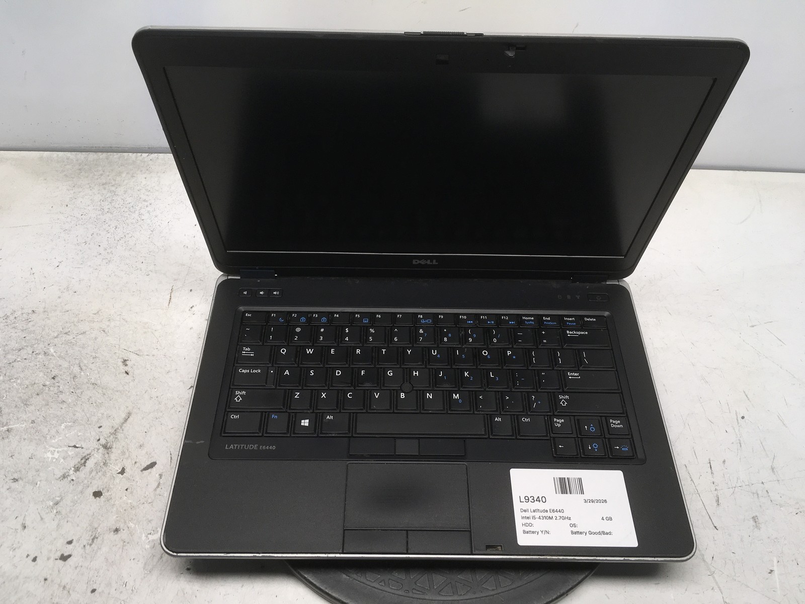 Dell Latitude E6440 Intel i5-4310M 2.7GHz 4 GB NO HDD No Batt