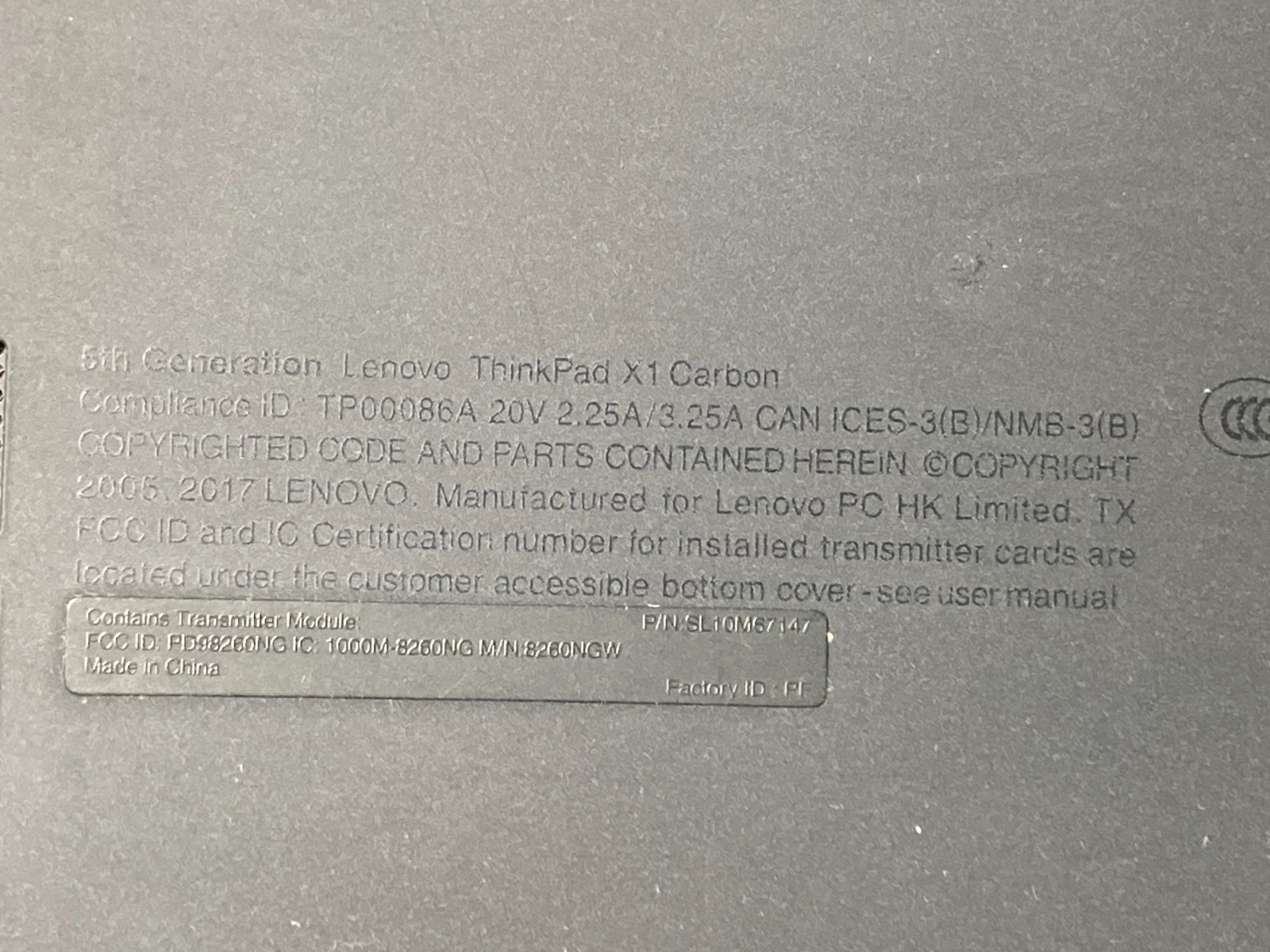 Lenovo ThinkPad X1 Carbon 5th Gen i5-6200u 2.30GHz 8GB DDR4 256GB M.2 Win 11 Pro