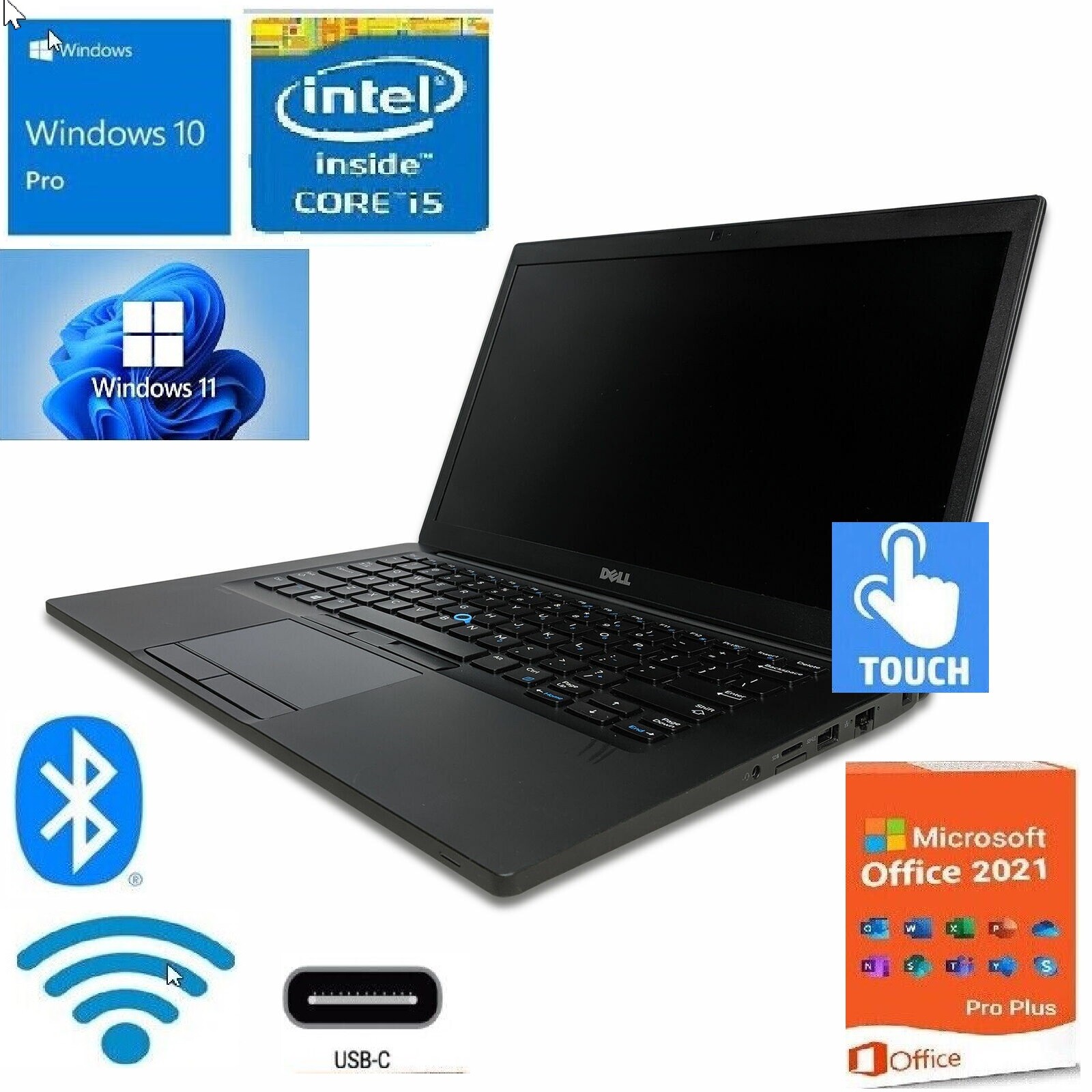 Dell Latitude 7280 i5 128GB 256GB 512GB 1TB 2TB SSD 12.5″ Win 10 Win 11 Touch