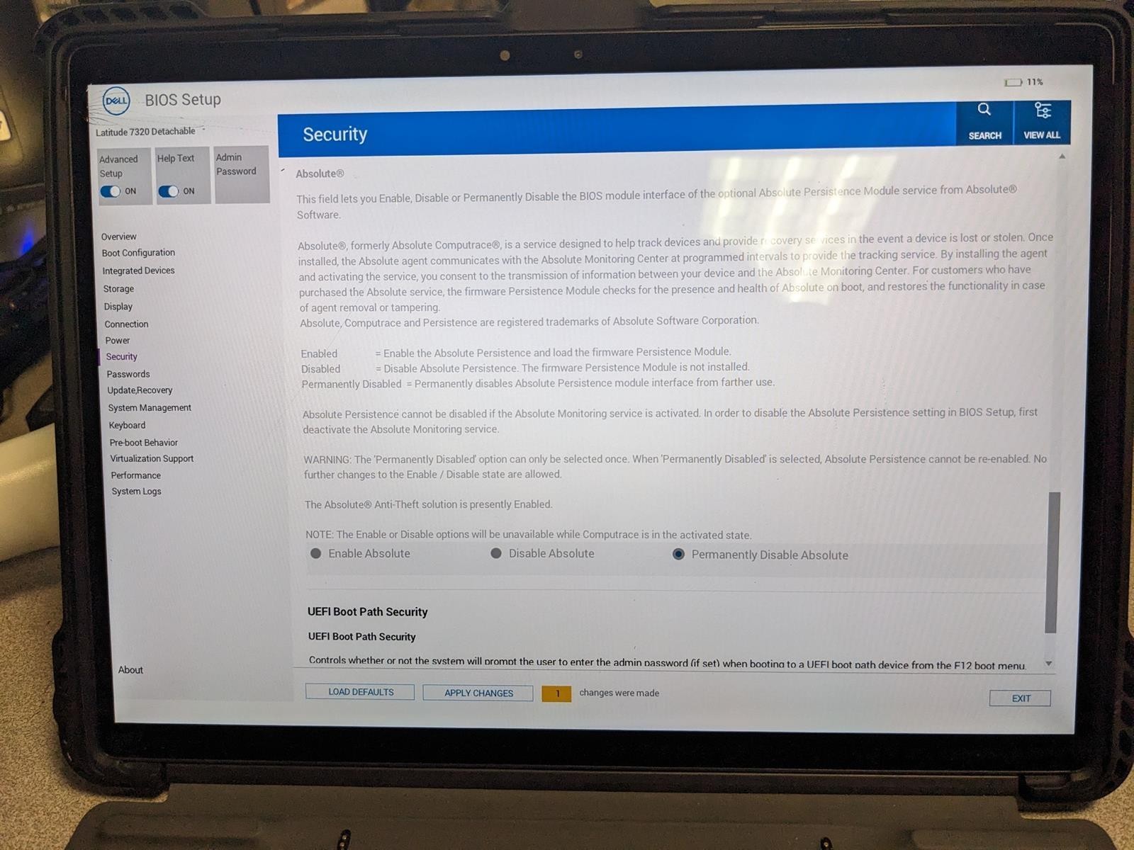 DELL LATITUDE 7320 DETACHABLE I5-1140G7 @ 1.10GHz, 8GB RAM, NO HDD/OS – (PARTS)