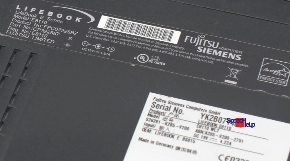 Notebook Fujitsu Siemens Lifebook E8110 500GB WiFi 3GB WINDOWS XP 1400×1050