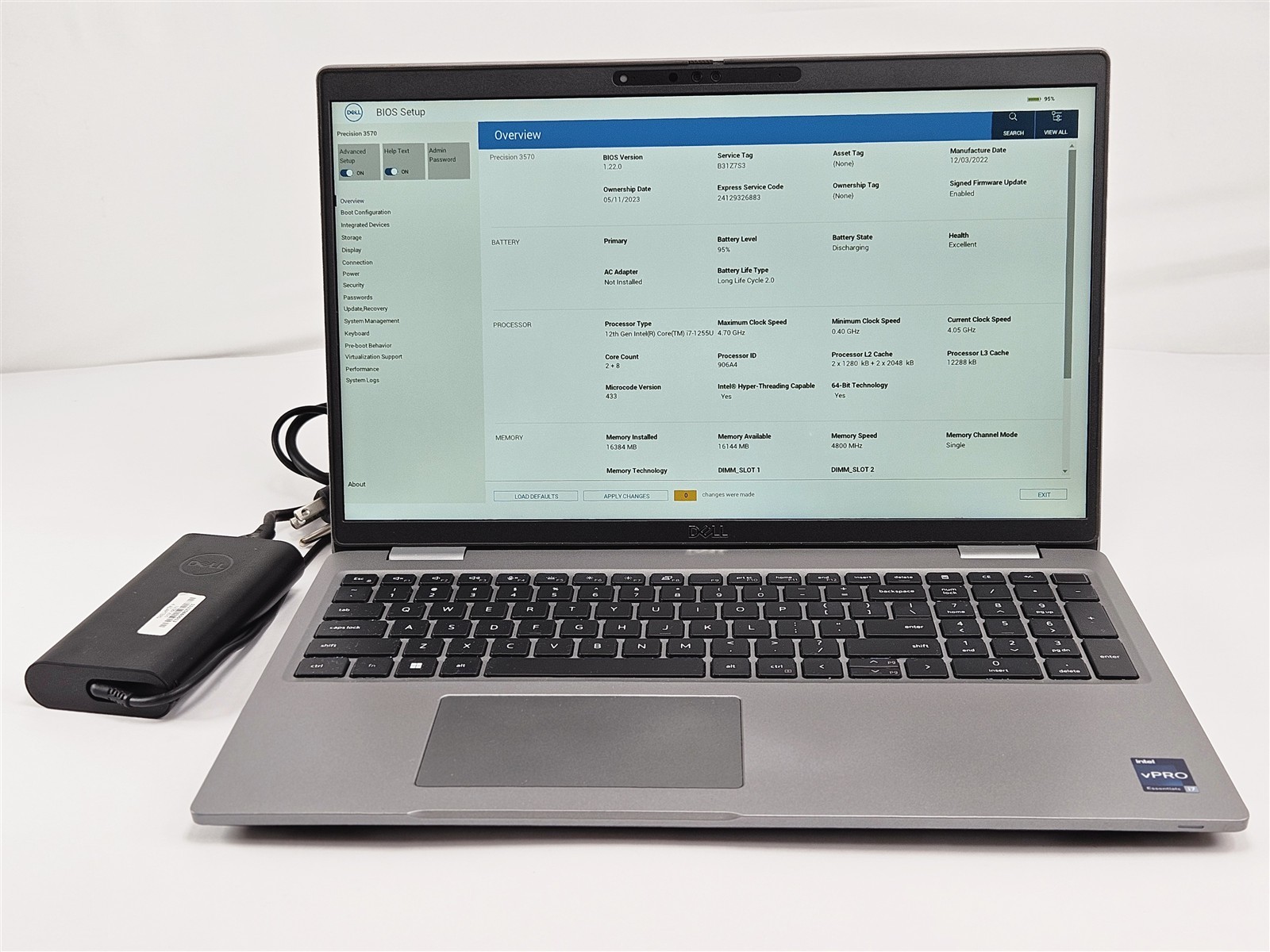 Dell Precision 3570 15.6″ Core i7-1255U 1.7GHz 16GB 256GB SSD T550