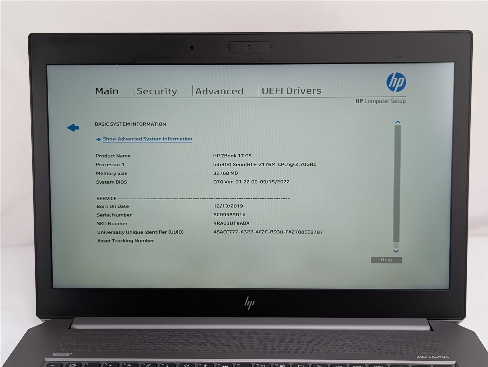 HP ZBook 17 G5 2018 17.3” Xeon E-2176M 2.7GHz 32GB RAM 512GB SSD Quadro P4200