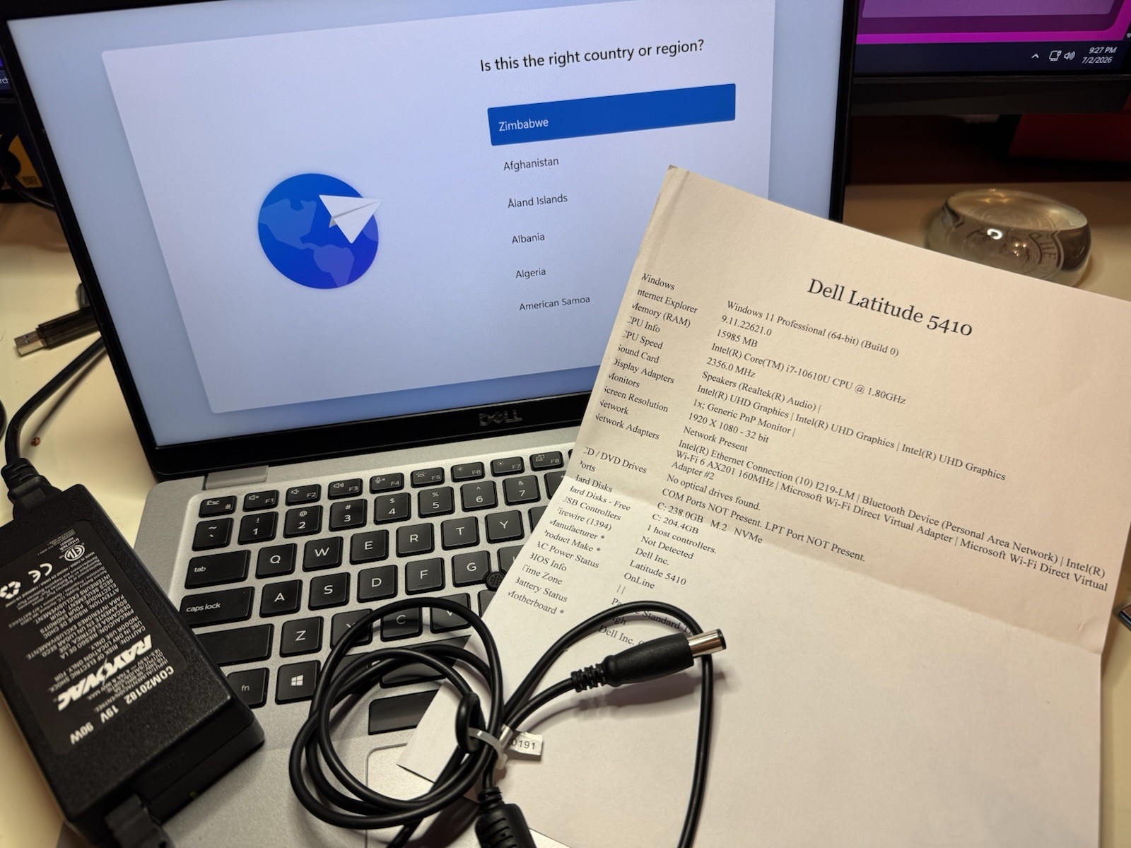 Dell Latitude 5410 14″ i7-10610U 16GB DDR4 RAM 238GB NVMe SSD Win11 Pro