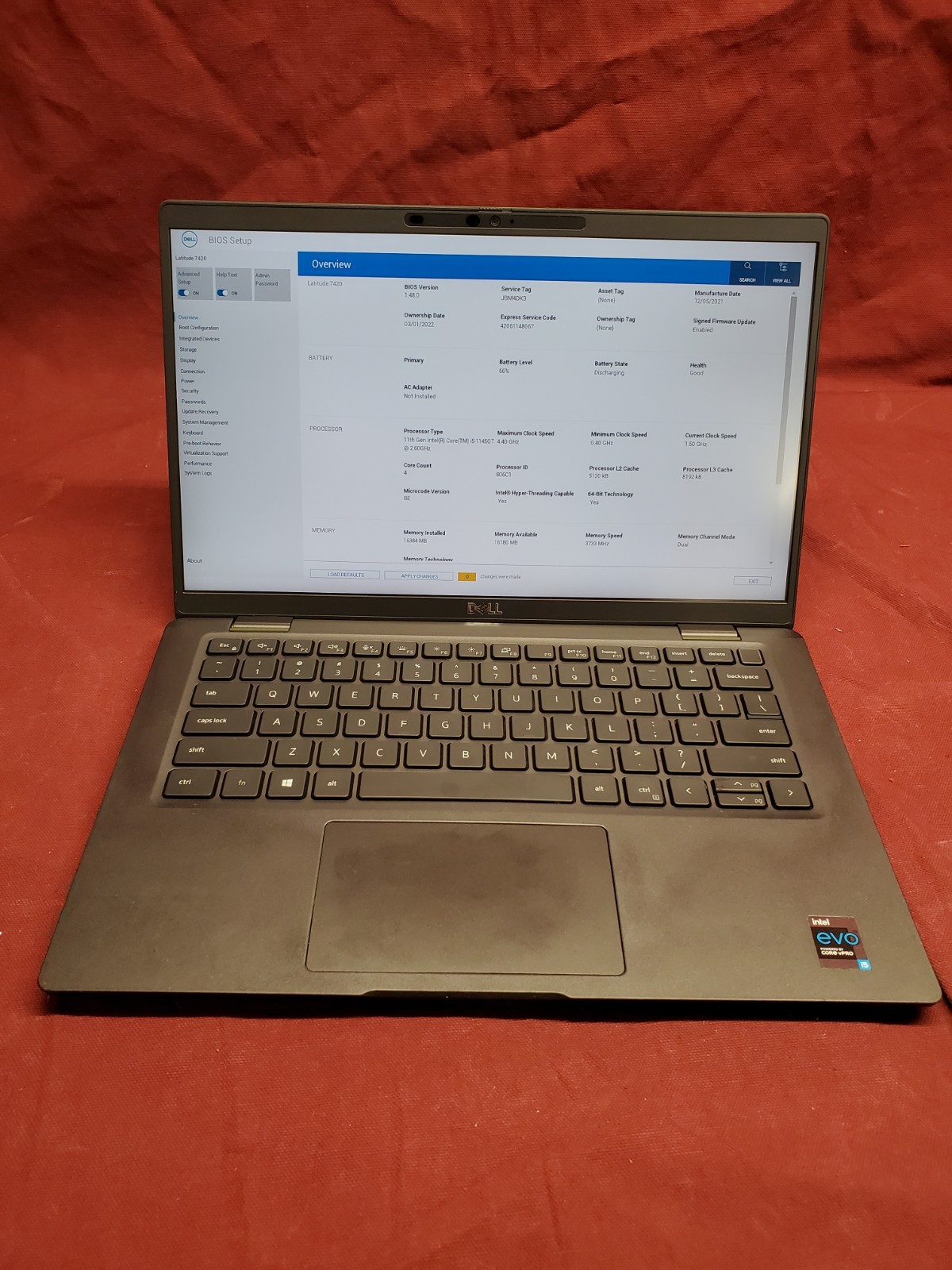 Dell Latitude 7420 i5 1145G7 2.60GHz/ 16GB/ No SSD/ 1920×1080 #2951