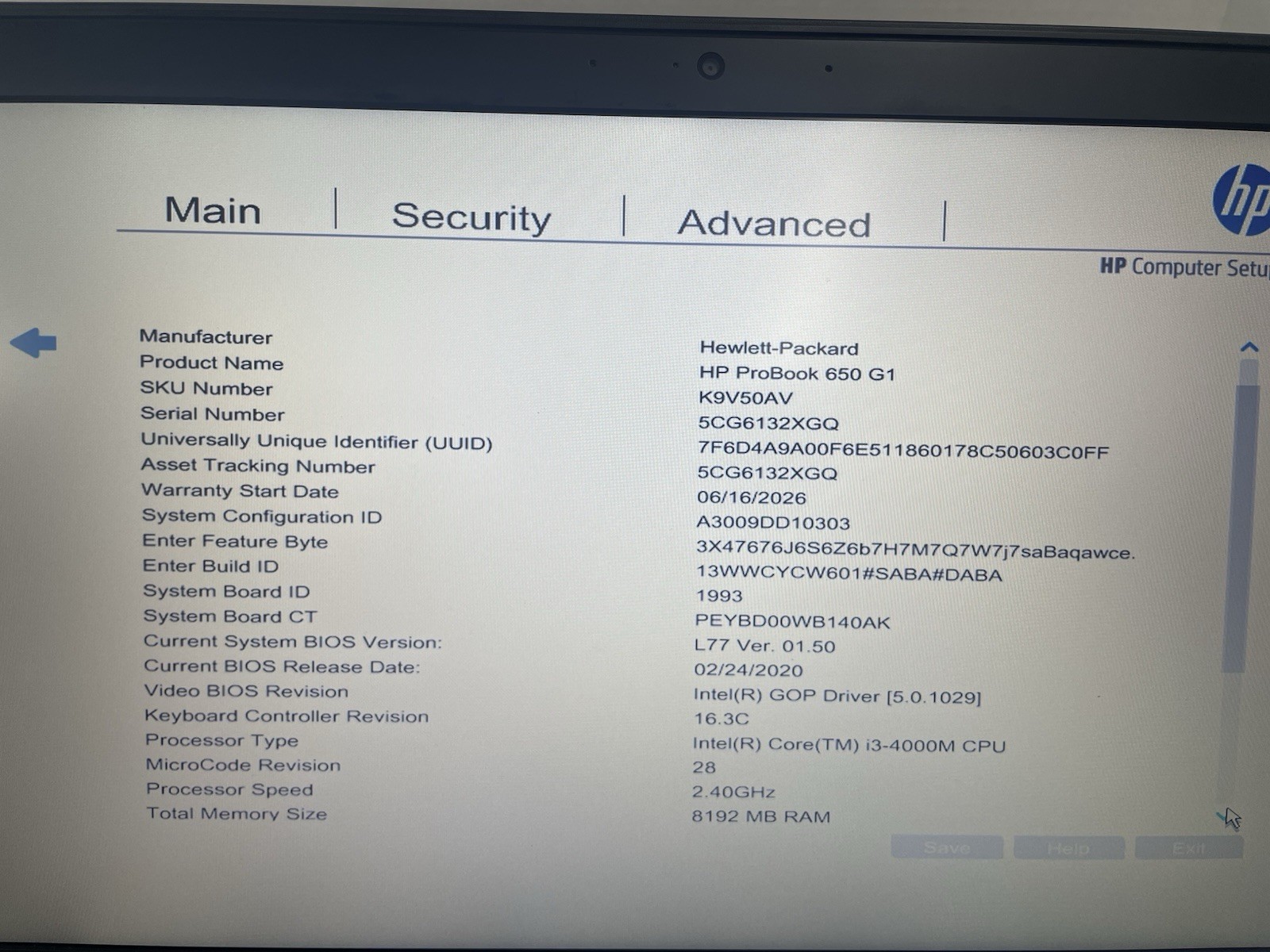 HP Probook 650 G1 Laptop Computer PC i3 8GB RAM 128GB SSD Windows 10 Pro