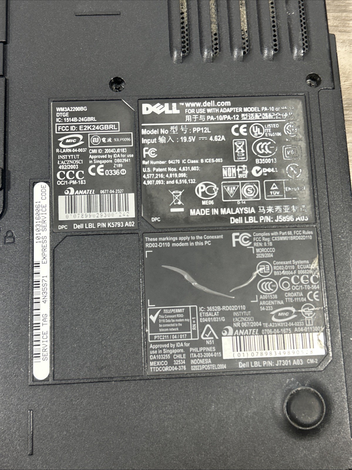 Dell Inspiron 6000 Intel Celeron M Processor UNTESTED!