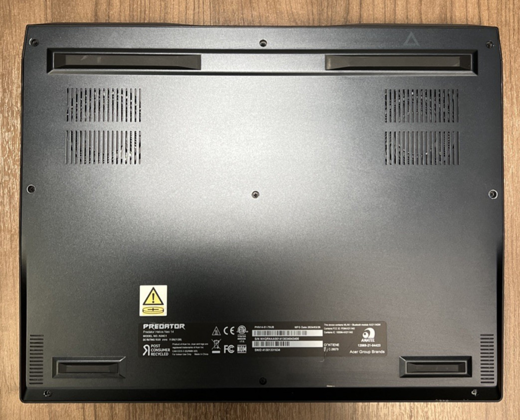 Acer Predator Helios Neo 14 QHD+ Ultra 7 155H 16GB RAM 512GB SSD RTX 4070(8GB)