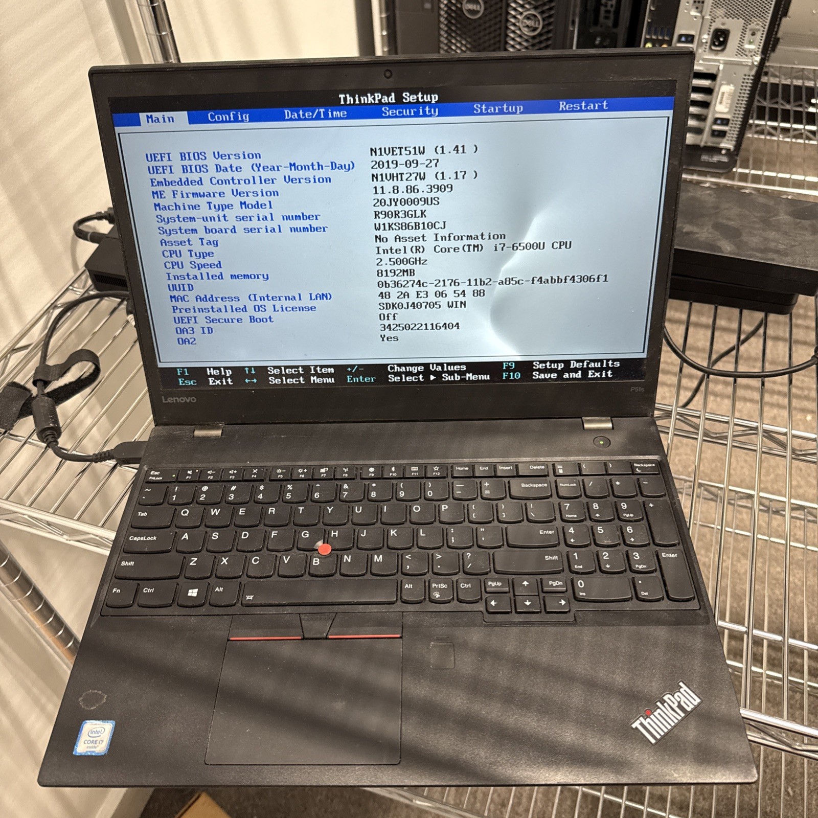 Lenovo P51s 15″ I7-6500U NV M520M 2GB Backlit FP Reader Motherboard *READ*