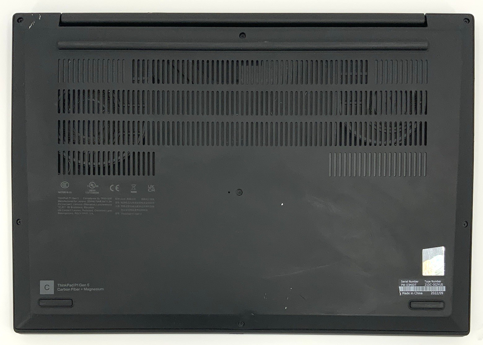 Lenovo ThinkPad P1 Gen 5 Intel Core i9-12900H 64GB DDR5 2TB NVMe RTX 3080ti W10P