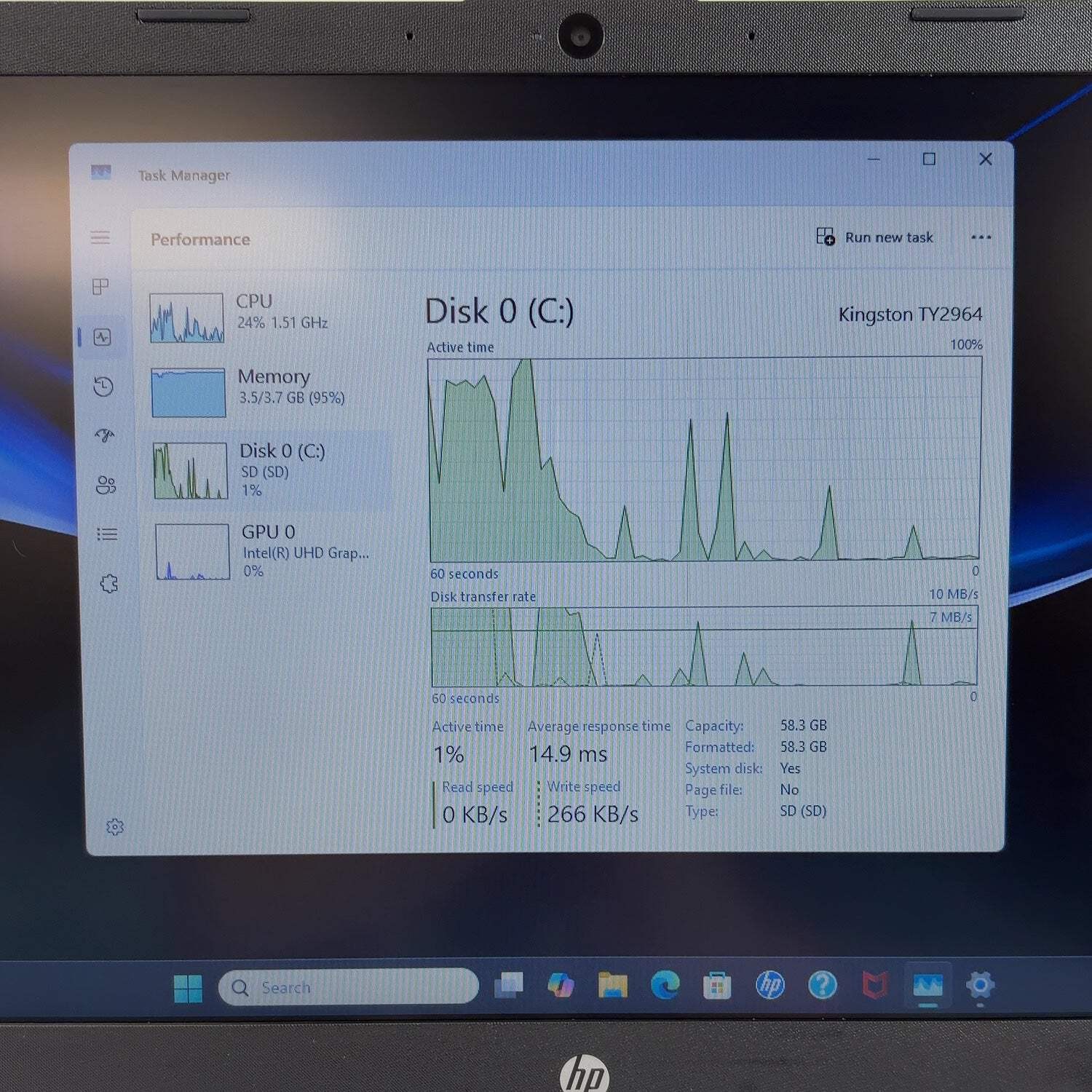 HP Laptop 14-dq3000dx Celeron N4500 1.1GHz 4GB RAM 64GB SSD